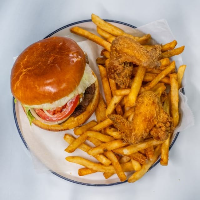 2 Wings and Cheeseburger.