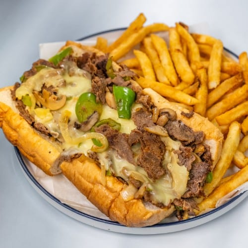 Large 2 Lb Philly Cheese Steak.