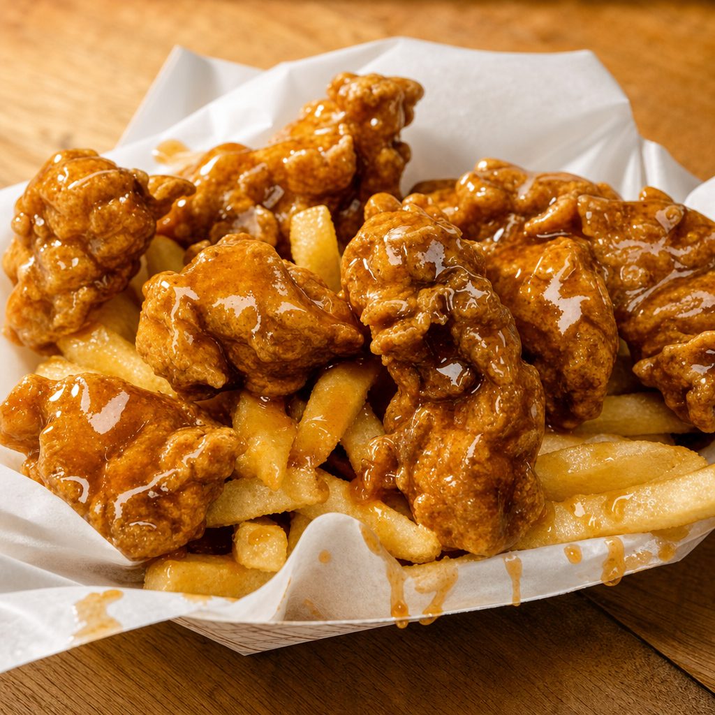 50 Pcs Boneless Wings with Fries.