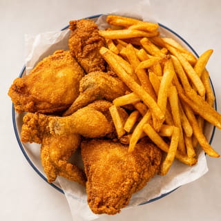 25 Pcs Mixed Legs, Thighs, & Wings (with Fries)