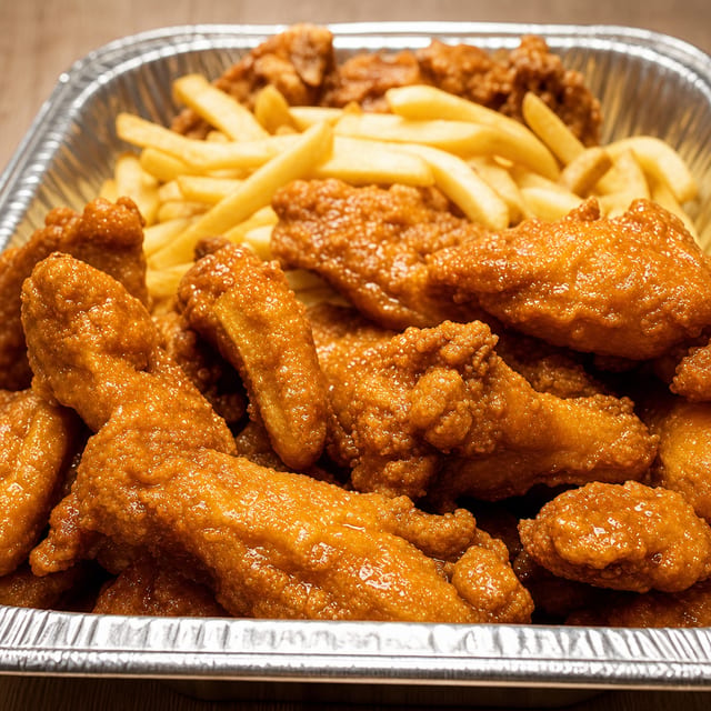 40 Buffalo/Honey BBQ 1/2 Wings.