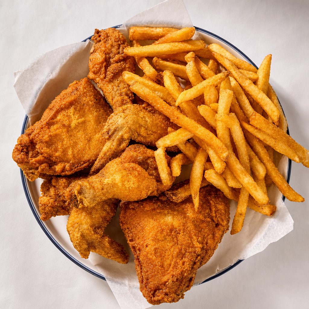 15 Pcs Mixed Legs, Thighs, & Wings (with Fries).