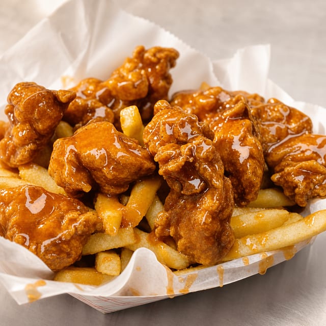 15 Pcs Boneless Wings with Fries.