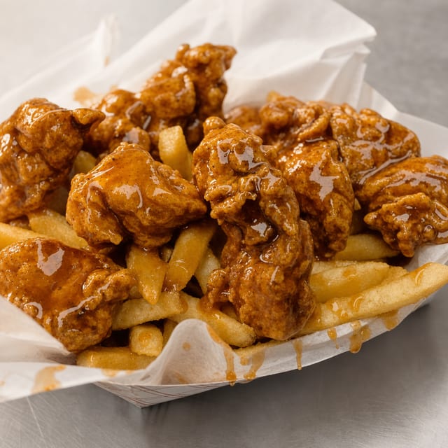 10 Pcs Boneless Wings with Fries.