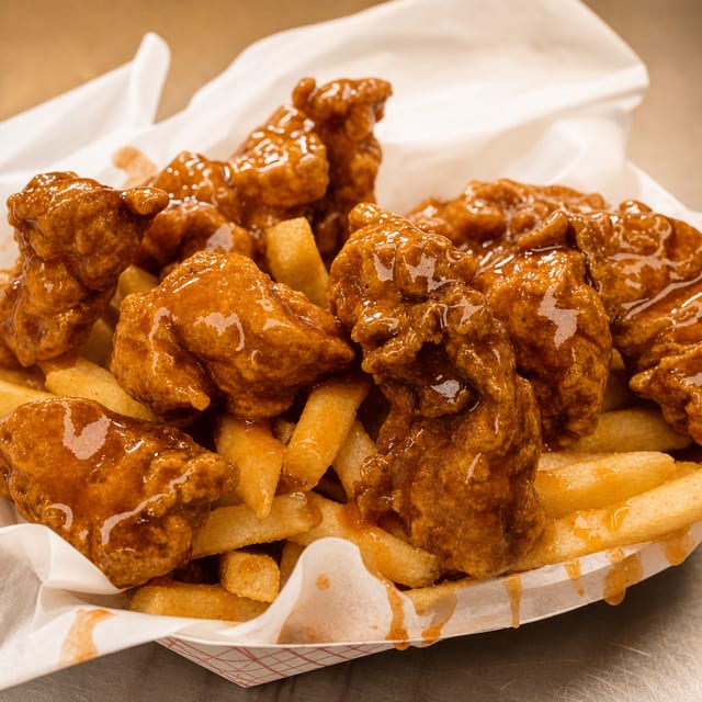 40 Pcs Boneless Wings with Fries.