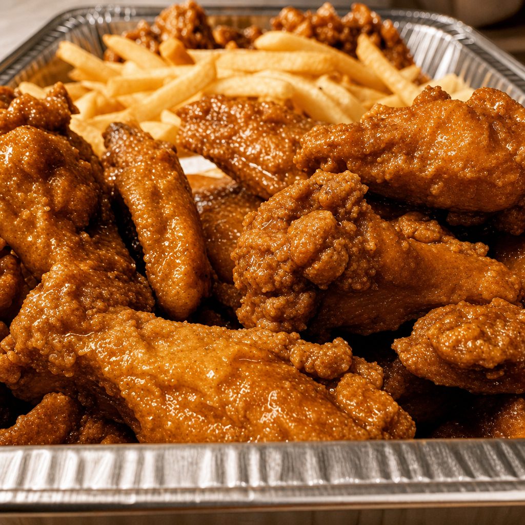 12 Buffalo/Honey BBQ 1/2 Wings.