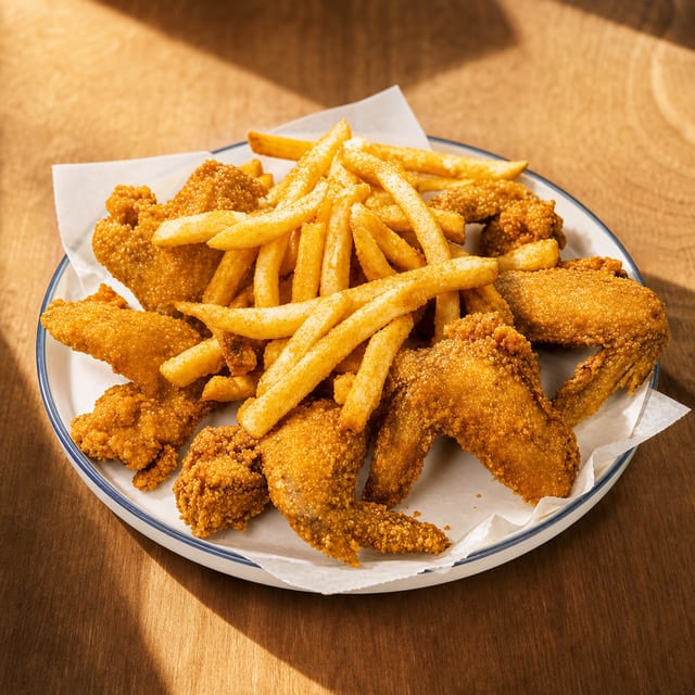 8 Wings & Fries.